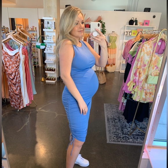 h&m blue maternity dress Leopard Print Jersey Bubble Dress Multi / 0
